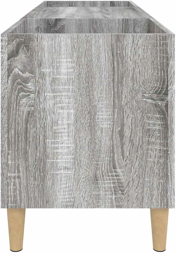 Vinilinių plokštelių spintelė, pilka, 121x38x48cm, mediena