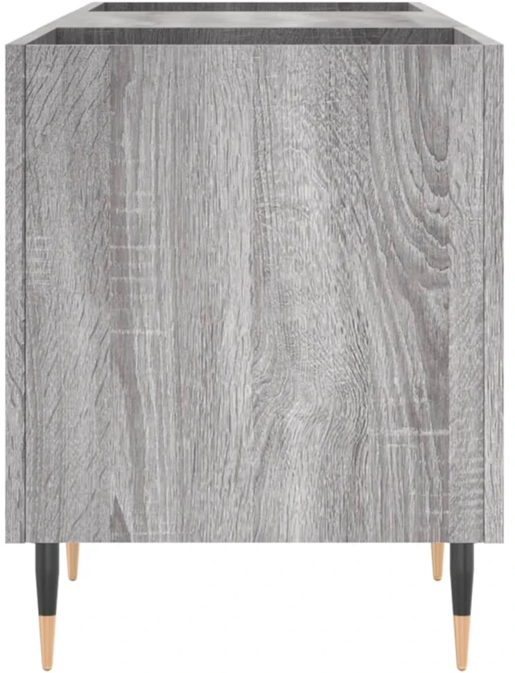 Vinilinių plokštelių spintelė, pilka, 121x38x48cm, mediena