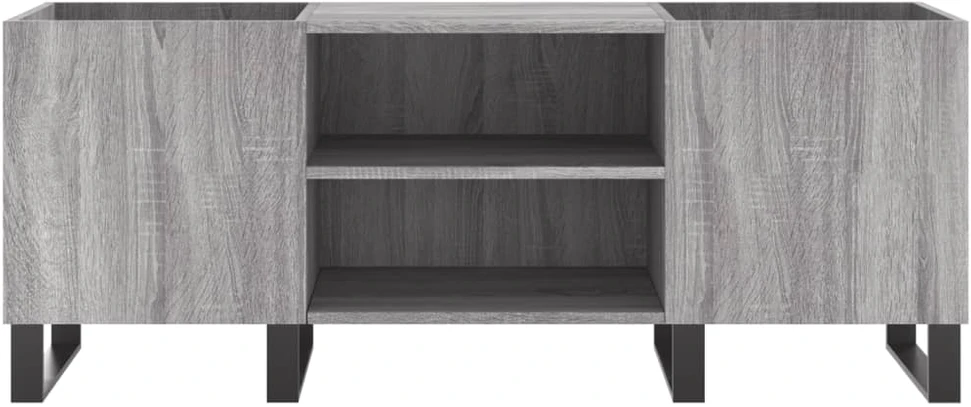 TV staliukas Vinilinių plokštelių spintelė, pilka, 121x38x48cm, mediena