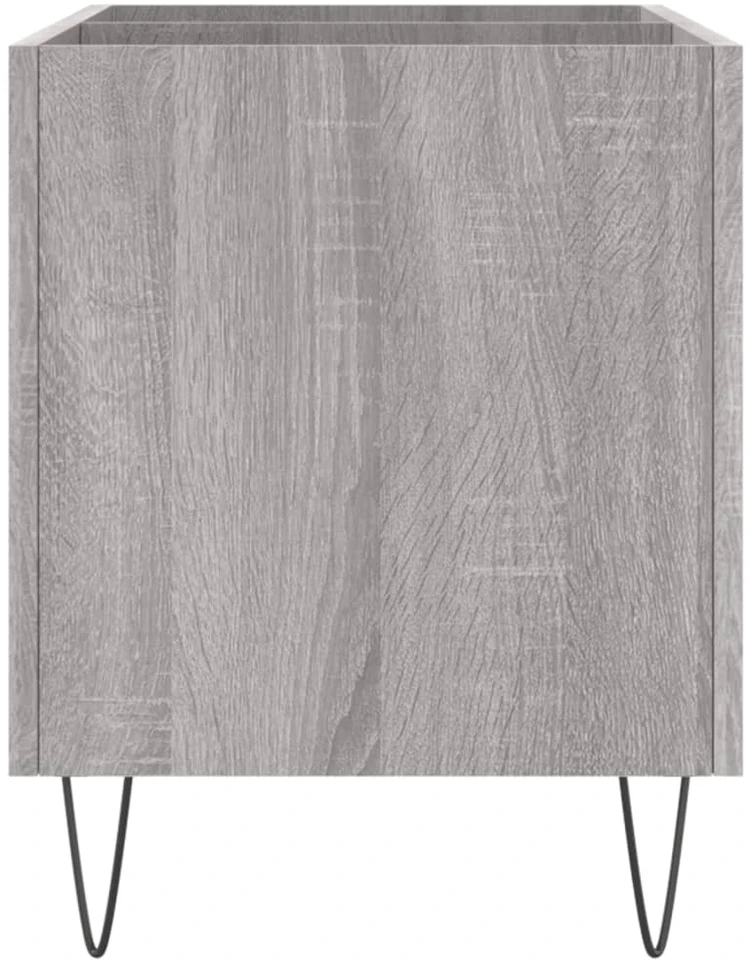 Vinilinių plokštelių spintelė, pilka, 74,5x38x48cm, mediena