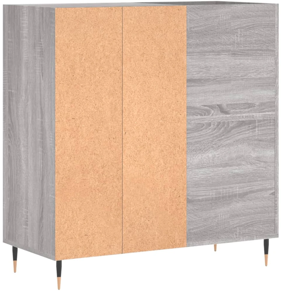 Vinilinių plokštelių spintelė, pilka, 84,5x38x89cm, mediena