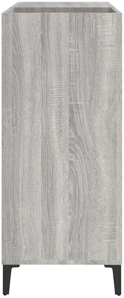 Vinilinių plokštelių spintelė, pilka, 84,5x38x89cm, mediena