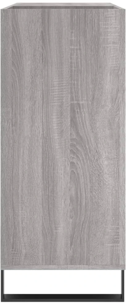 Vinilinių plokštelių spintelė, pilka, 84,5x38x89cm, mediena