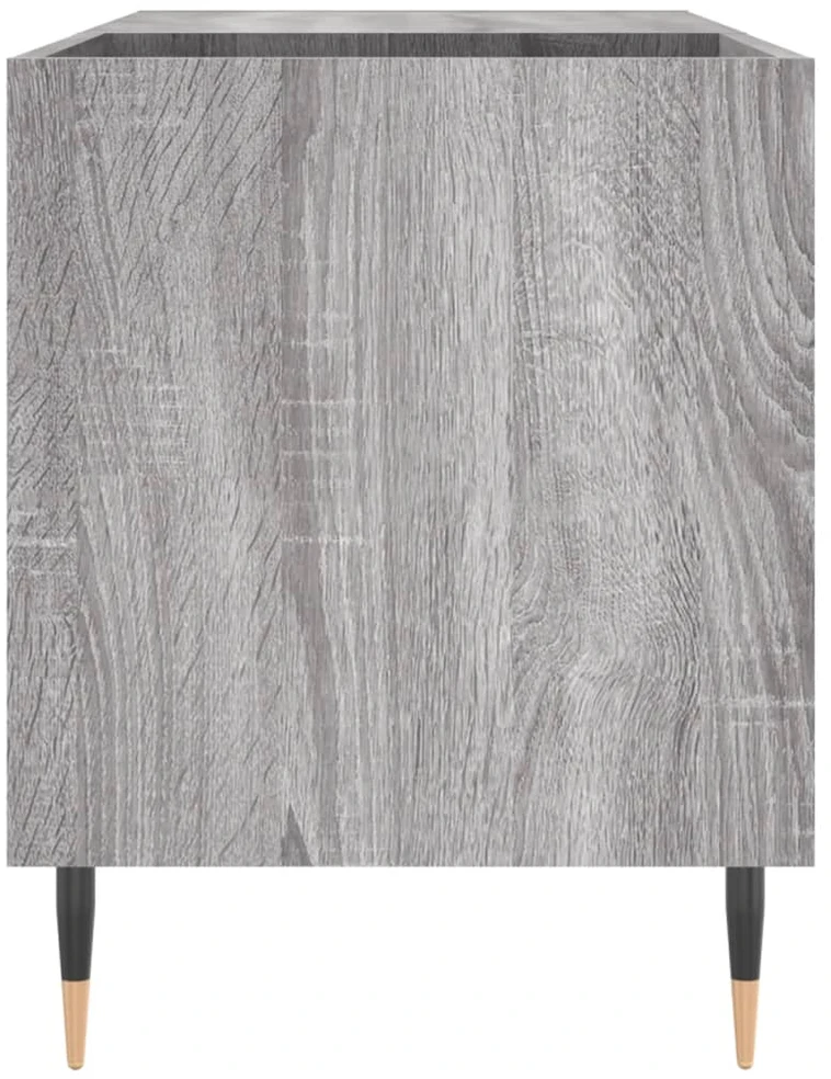 Vinilinių plokštelių spintelė, pilka, 85x38x48cm, mediena