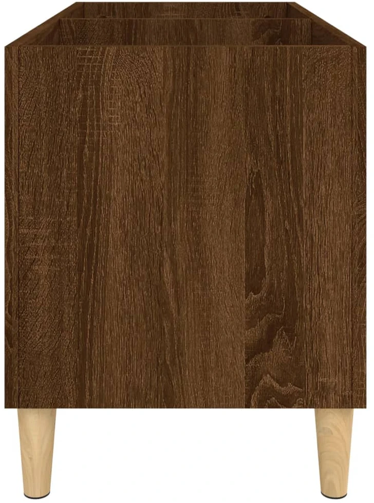 Vinilinių plokštelių spintelė, ruda, 74,5x38x48cm, mediena