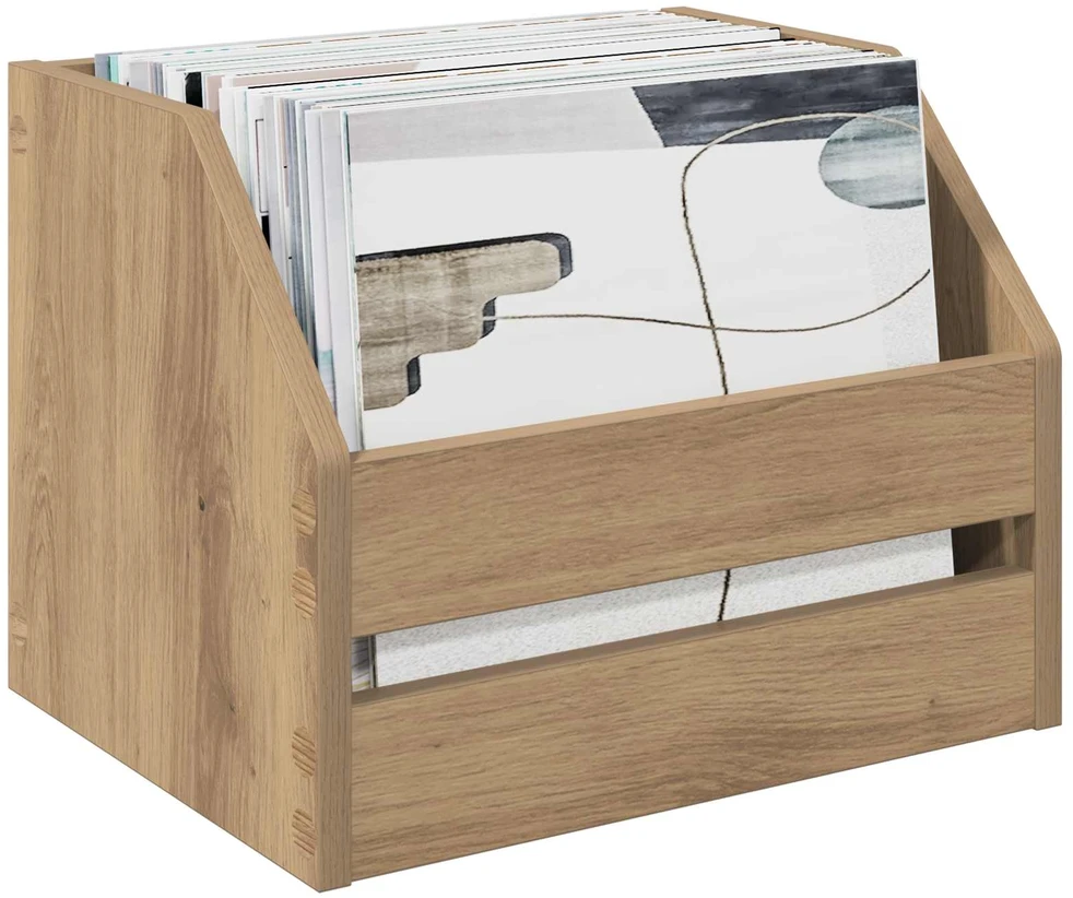 Vinilo albumų dėžė 2 vnt. Artisano ąžuolo 38 x 30 x 29 cm