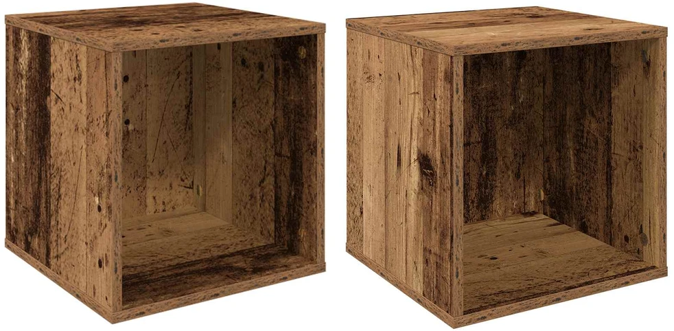 Vinilo albumų dėžė 2 vnt. Ąžuolo mediena 37 x 36,5 x 38 cm