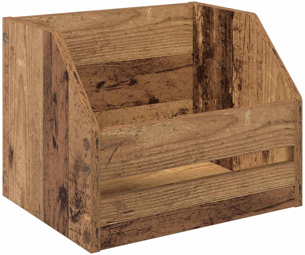 Vinilo albumų dėžė 2 vnt. Ąžuolo mediena 38 x 30 x 29 cm
