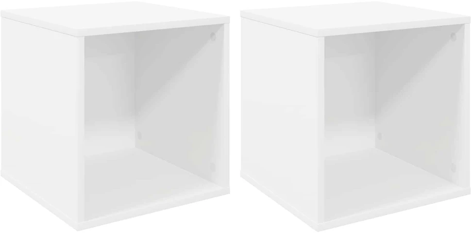 Vinilo albumų dėžė 2 vnt. Balta 37 x 36,5 x 38 cm
