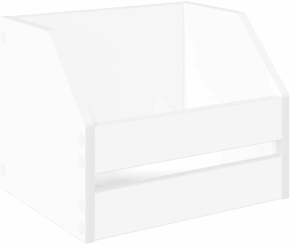 Vinilo albumų dėžė 2 vnt. Balta 38 x 30 x 29 cm