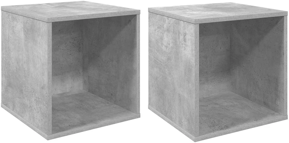 Vinilo albumų dėžė 2 vnt. Betono pilka 37 x 36,5 x 38 cm