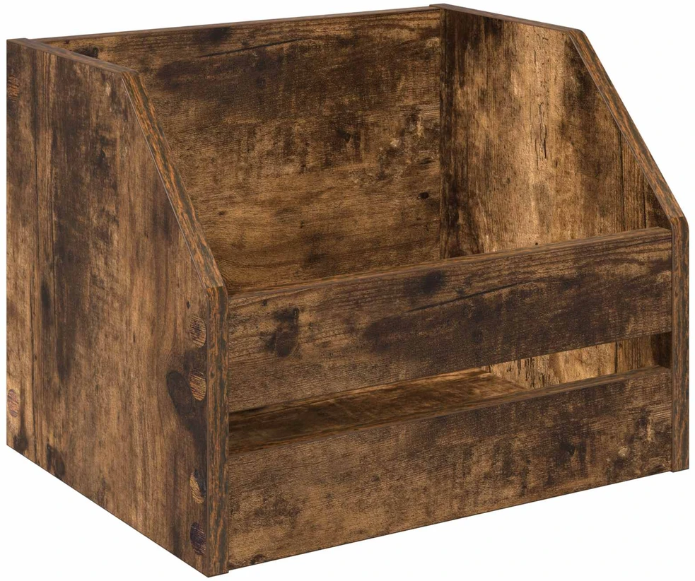 Vinilo albumų dėžė 2 vnt. Dūminio ąžuolo 38 x 30 x 29 cm