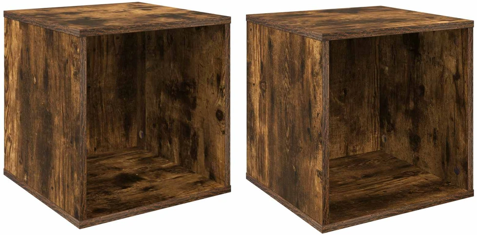 Vinilo albumų dėžė 2 vnt. Dūminio ąžuolo 37 x 36,5 x 38 cm