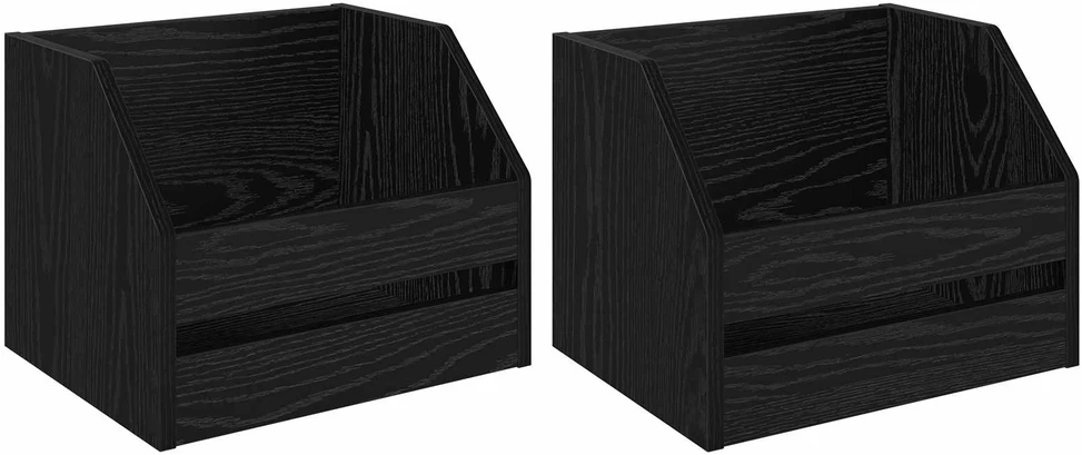 Vinilo albumų dėžė 2 vnt. Juodojo ąžuolo 38 x 30 x 29 cm