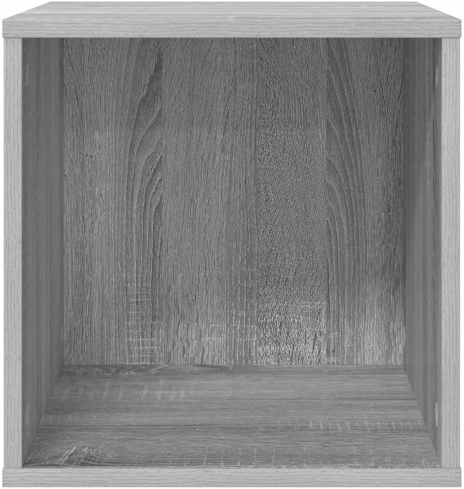 Vinilo albumų dėžė 2 vnt. Pilka Sonoma 37 x 36,5 x 38 cm