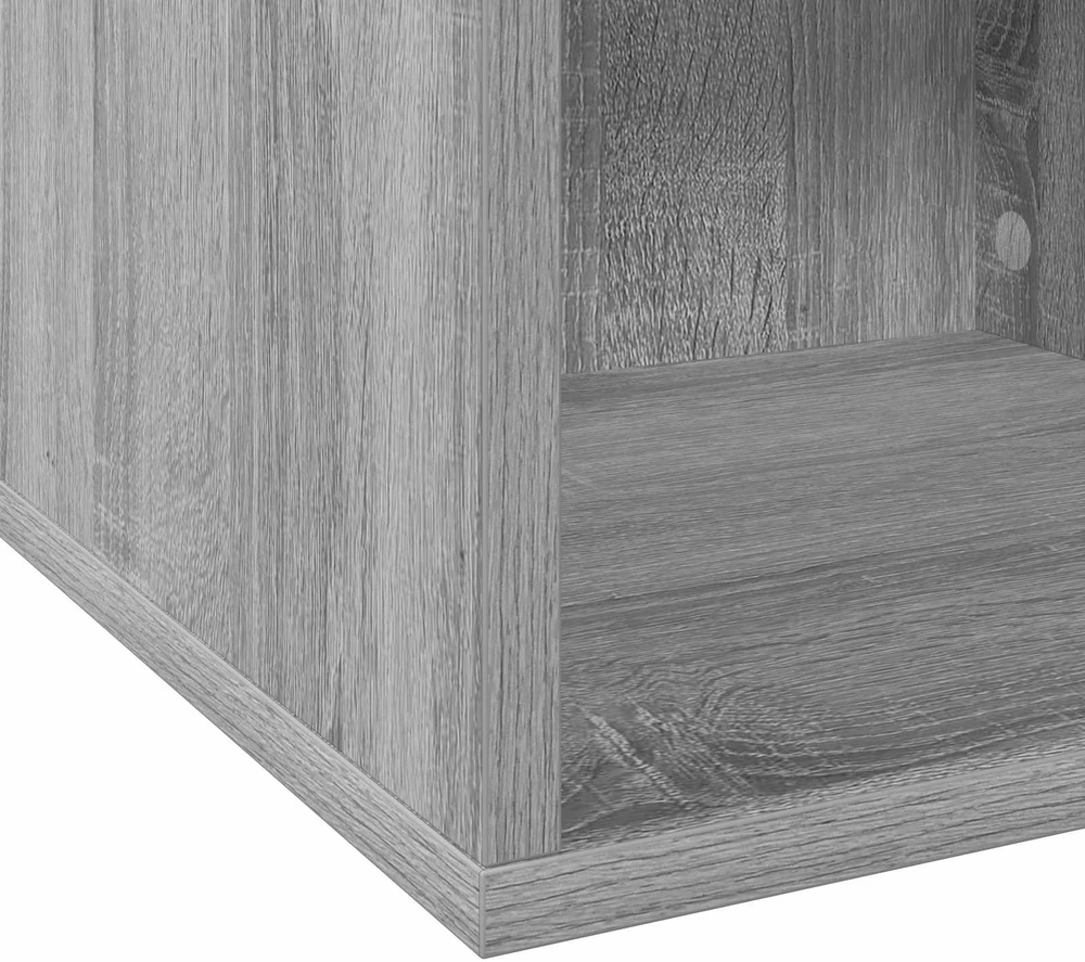 Vinilo albumų dėžė 2 vnt. Pilka Sonoma 37 x 36,5 x 38 cm