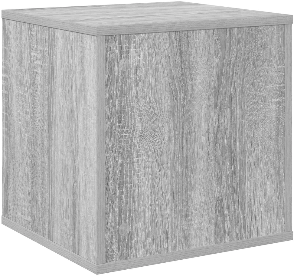 Vinilo albumų dėžė 2 vnt. Pilka Sonoma 37 x 36,5 x 38 cm