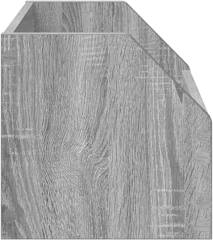 Vinilo albumų dėžė 2 vnt. Pilka Sonoma 38 x 30 x 29 cm