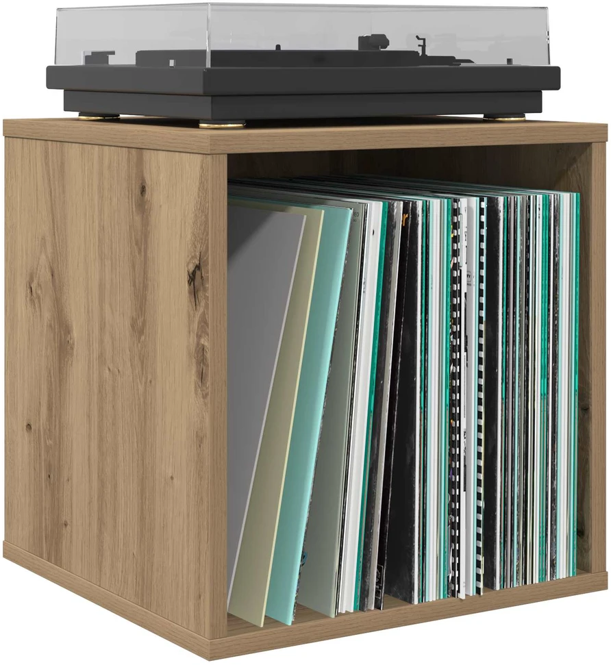 Vinilo albumų dėžė Artisano ąžuolo 37 x 36,5 x 38 cm