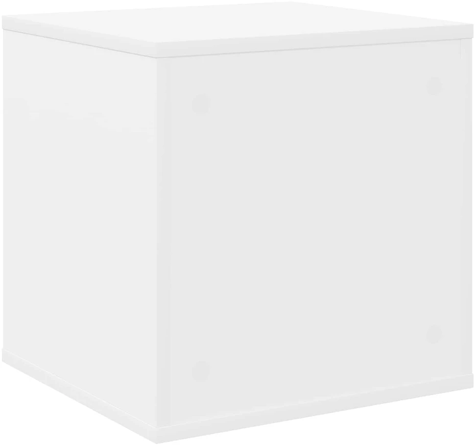 Vinilo albumų dėžė Balta 37 x 36,5 x 38 cm Apdirbta mediena