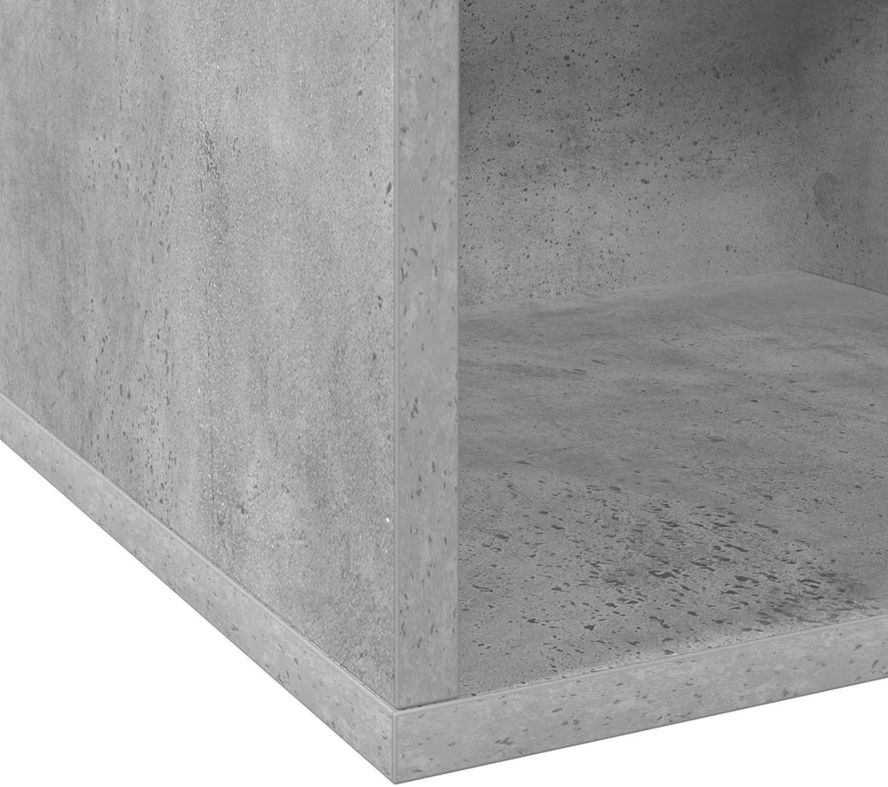 Vinilo albumų dėžė Betono pilka 37 x 36,5 x 38 cm