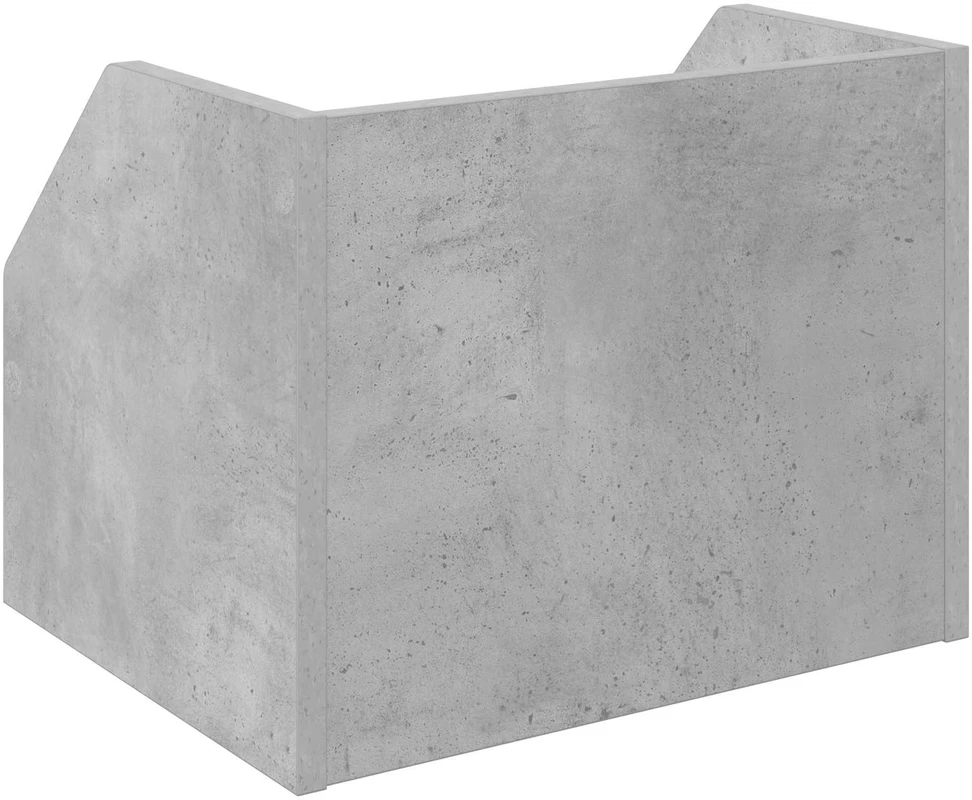 Vinilo albumų dėžė Betono pilka 38 x 30 x 29 cm
