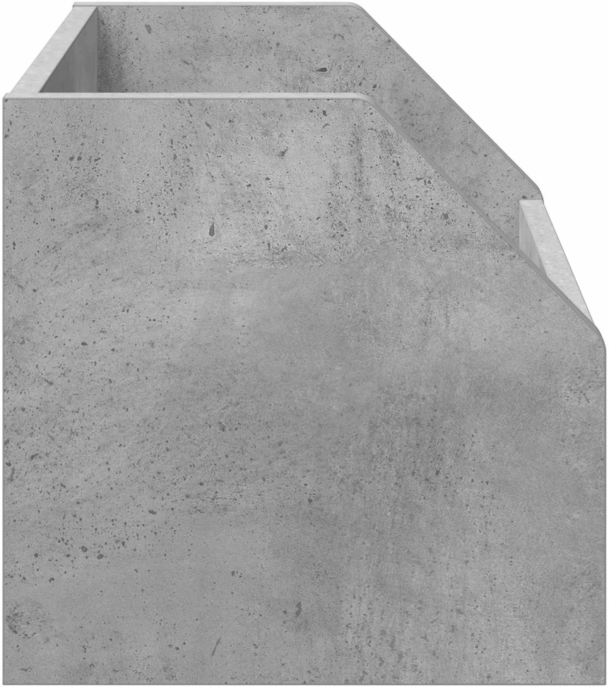 Vinilo albumų dėžė Betono pilka 38 x 30 x 29 cm