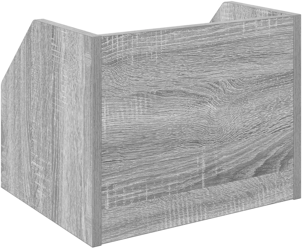 Vinilo albumų dėžė Pilka Sonoma 38 x 30 x 29 cm
