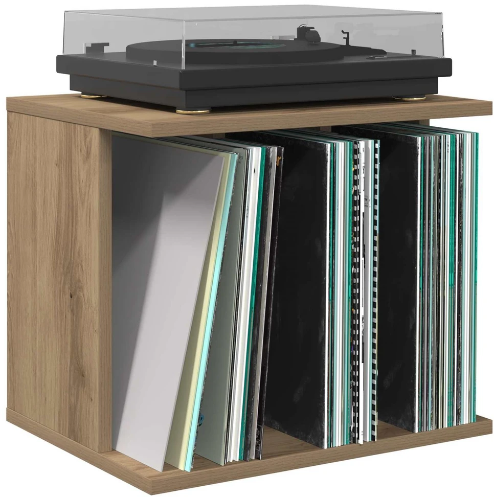 Vinilo įrašų saugojimas Artisano ąžuolo 42 x 33 x 36 cm