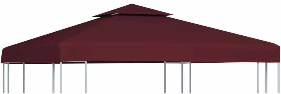 Viršutinis pavėsinės uždangalas, 2 aukštų, bordo, 310g/m², 3x3m