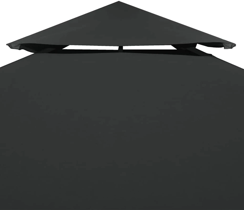 Viršutinis pavėsinės uždangalas, antracito, 310 g/m², 4x3m