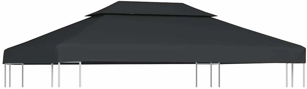 Viršutinis pavėsinės uždangalas, antracito, 310 g/m², 4x3m