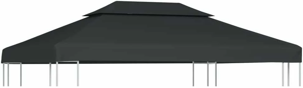 Viršutinis pavėsinės uždangalas, antracito, 310 g/m², 4x3m