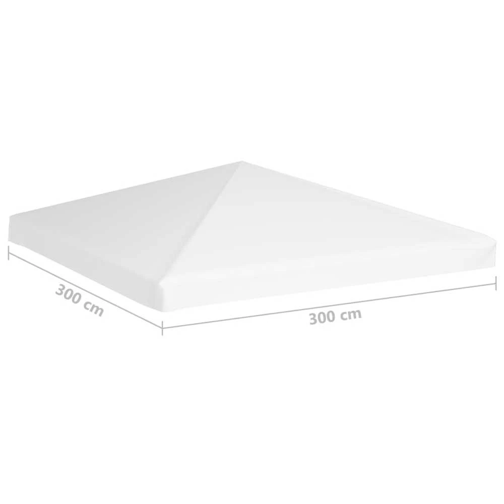 Viršutinis pavėsinės uždangalas, baltos spalvos, 3x3m, 270 g/m²