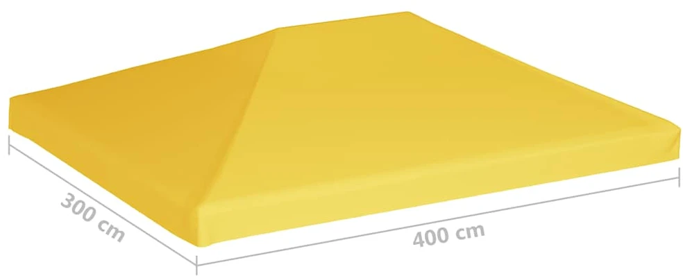 Viršutinis pavėsinės uždangalas, geltonas, 4x3m, 270 g/m²
