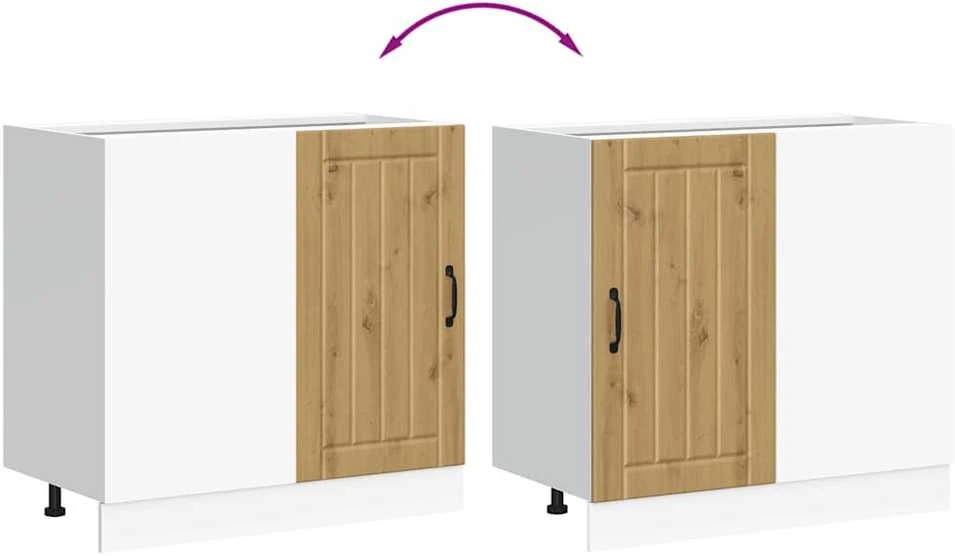 virtuvės apatinė spintelė "Lucca" Artisan Oak Engineered Wood
