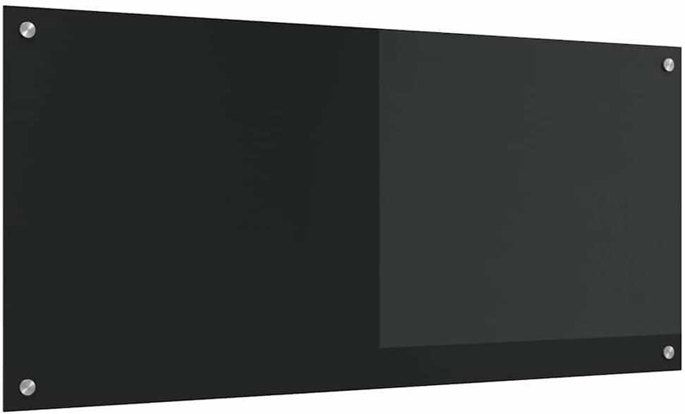 Virtuvės atbraila Juoda 110 x 50 cm grūdintas stiklas