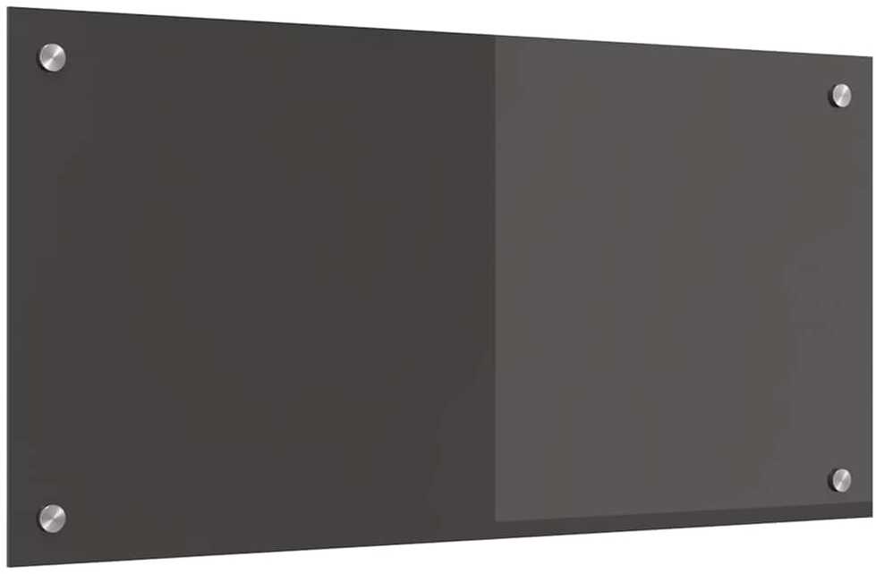 Virtuvės atbraila Tamsiai pilka 80 x 40 cm grūdintas stiklas