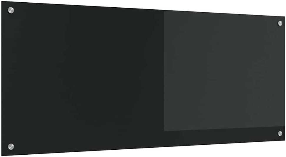 Virtuvės atbraila Juoda 120 x 50 cm grūdintas stiklas
