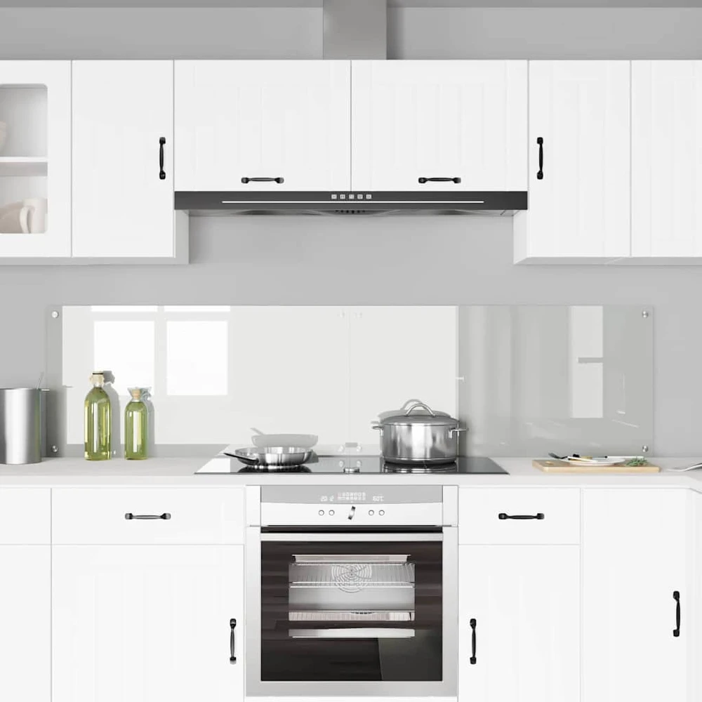 Virtuvės atbraila 2 vnt. Skaidrus 100 x 50 cm grūdintas stiklas