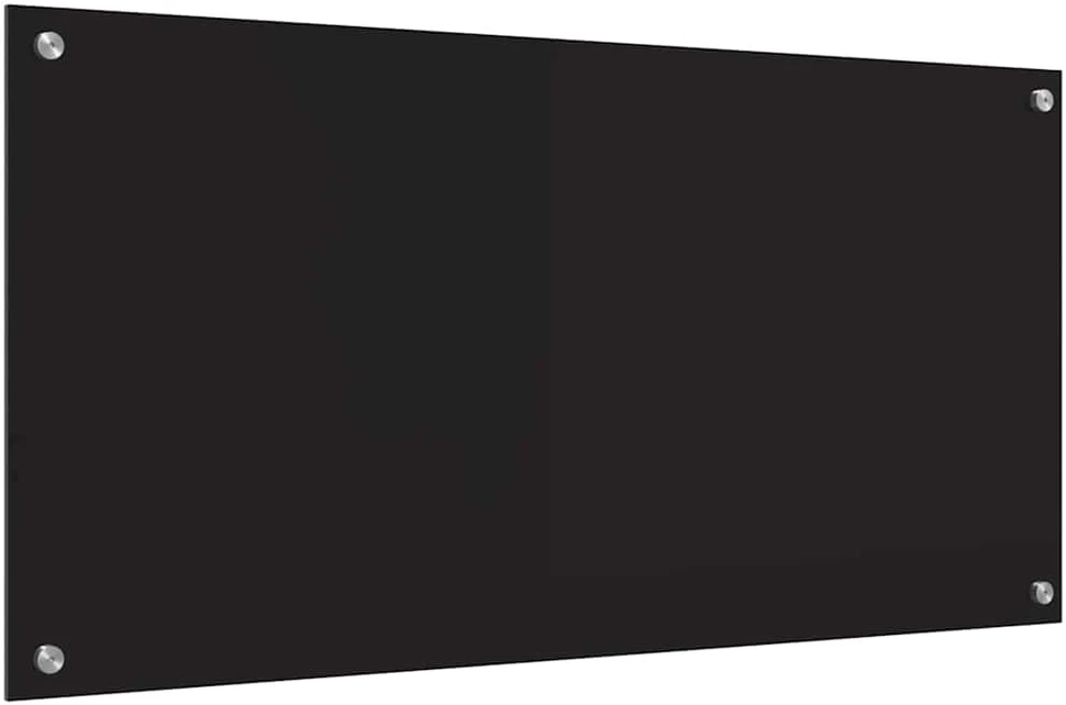 Virtuvės atbraila Juoda 100 x 50 cm grūdintas stiklas