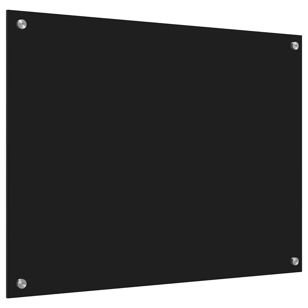 Virtuvės atbraila Juoda 80 x 60 cm grūdintas stiklas