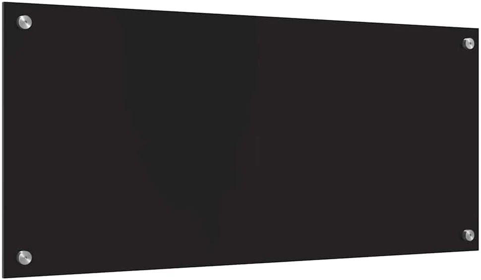Virtuvės atbraila Juoda 90 x 40 cm grūdintas stiklas