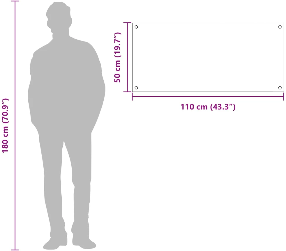 Virtuvės atbraila Tamsiai pilka 110 x 50 cm grūdintas stiklas