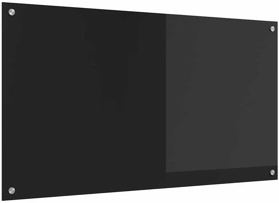 Virtuvės atbraila Juoda 110 x 60 cm grūdintas stiklas