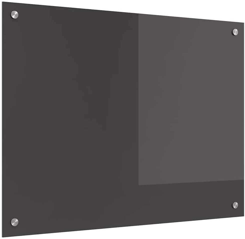 Virtuvės atbraila Tamsiai pilka 80 x 60 cm grūdintas stiklas