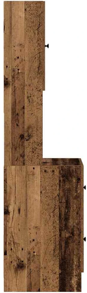 Virtuvės bufetai su stalčių Senas medis 32 x 50 x 180 cm