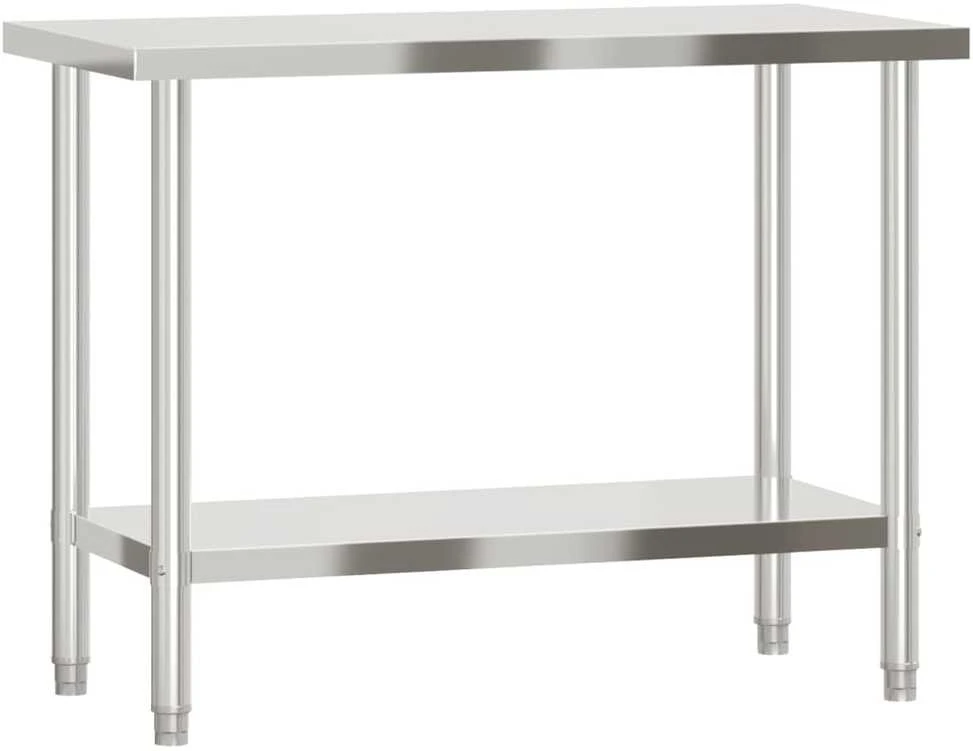 Virtuvės darbastalis, 110x55x85cm, nerūdijantis plienas