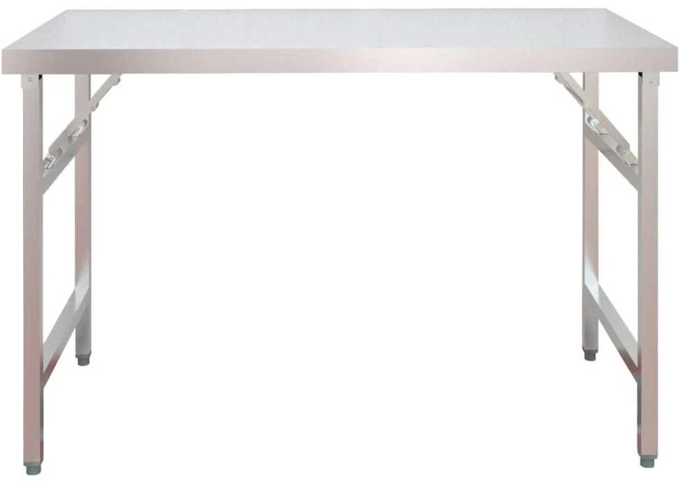 Virtuvės darbastalis su lentyna, 120x60x115cm, plienas