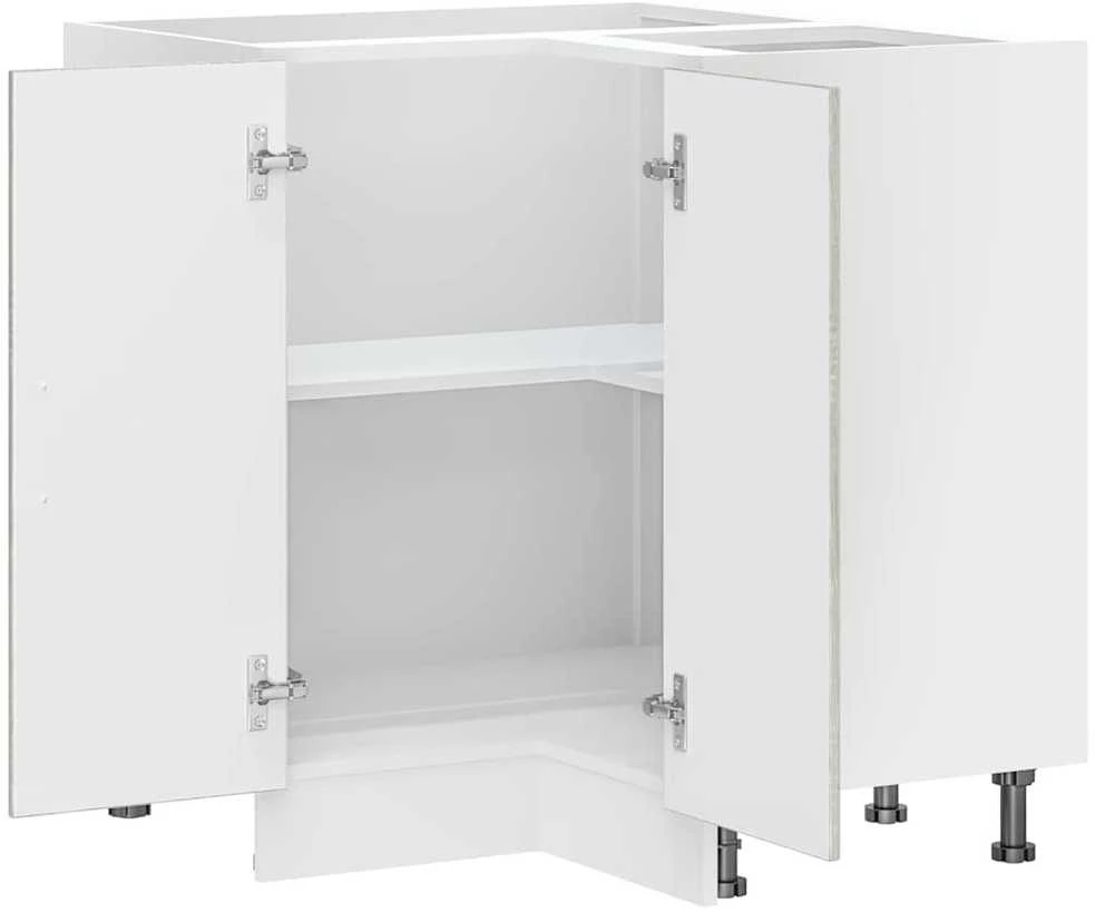Virtuvės kampinė spintelė, Kalmar, pilka, mediena